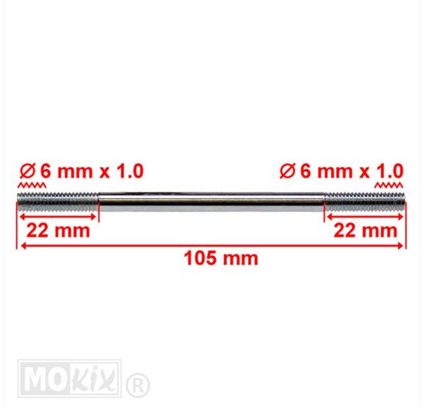 Cilinder Tapeind Puch Maxi 6x105 (1)