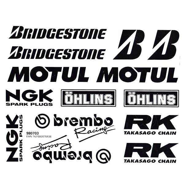 Sponsor-KIT Brembo NGK Zwart/Zilver