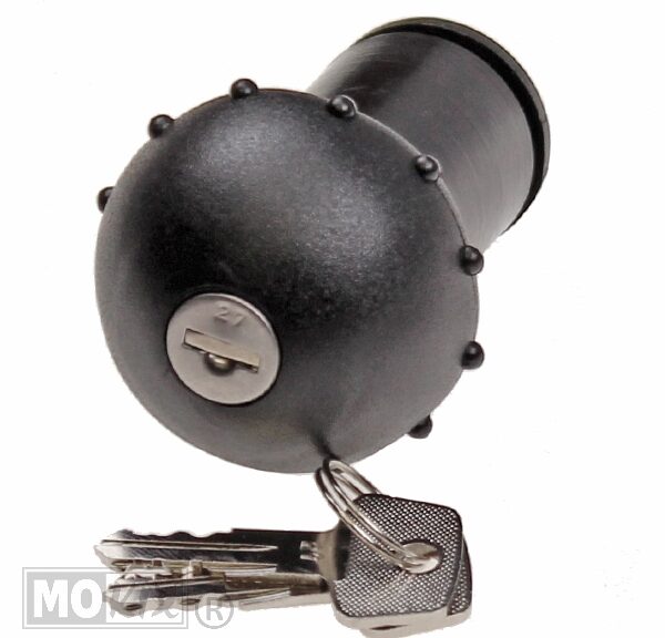 Tankdop Vespa Citta Zwart + Slot - Supertec