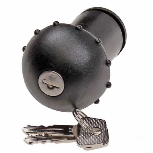Tankdop Vespa Citta Zwart + Slot - Supertec