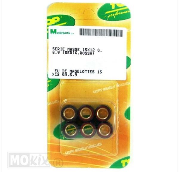 Rollenset (6) 15x12  6.0gr TP - Top Performances