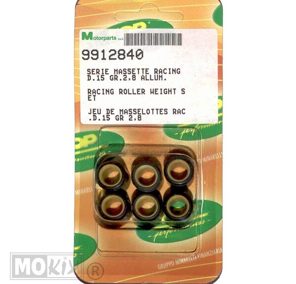 Rollenset (6) 15x12  2.8gr TP - Top Performances