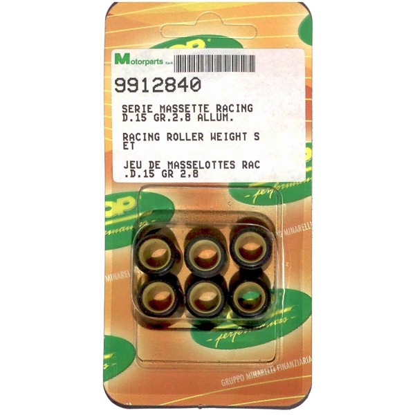 Rollenset (6) 15x12 2.8gr TP - Top Performances