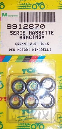 Rollenset (6) 15x12 2.5gr TP - Top Performances