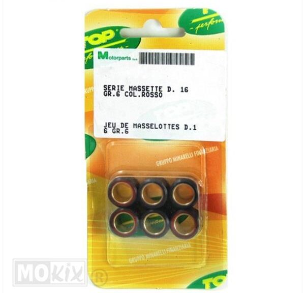 Rollenset (6) 16x13   7.0gr TP - Top Performances