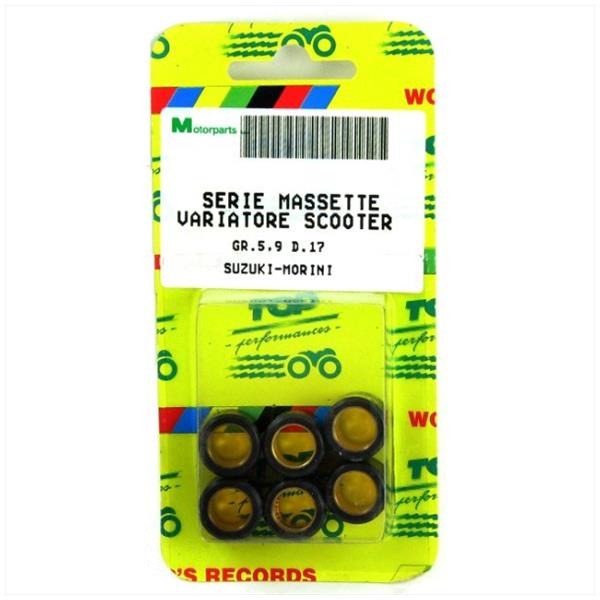 Rollenset (6) 17x12 5.5gr TP - Top Performances