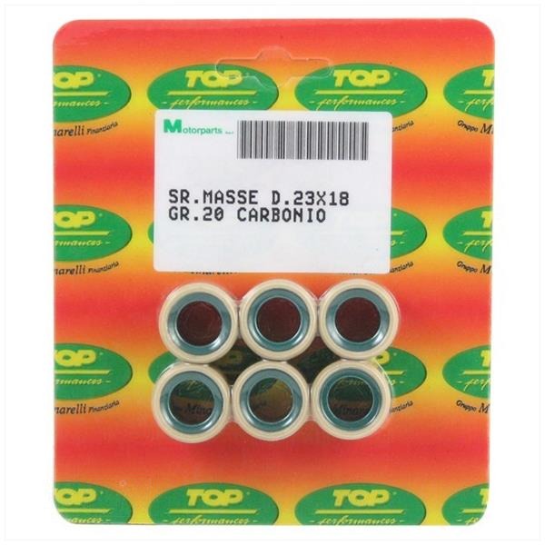Rollenset (6) 23x18 22.0gr TP - Top Performances