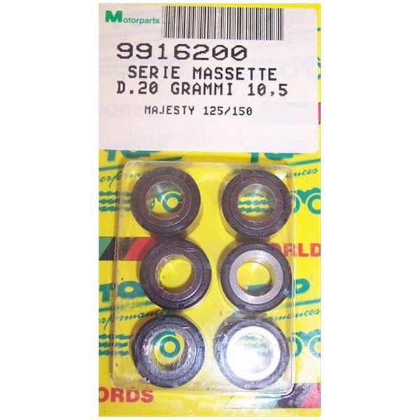 Rollenset (6) 20x12 10.0gr TP - Top Performances