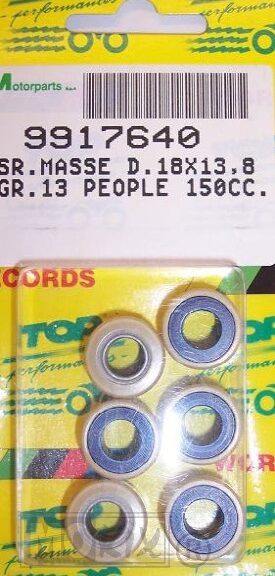 Rollenset (6) 18x13.8 13.0gr TP - Top Performances