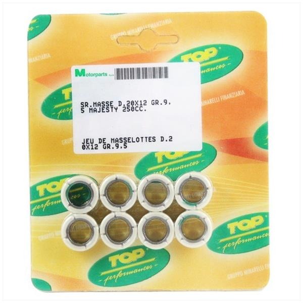 Rollenset (8) 20x12 10.0gr TP - Top Performances