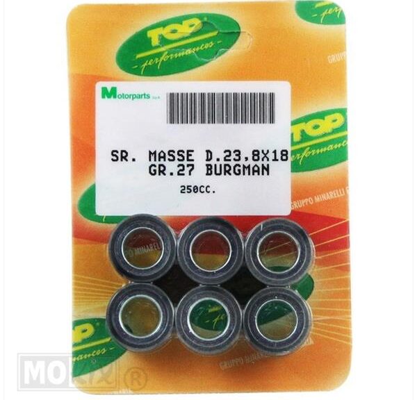 Rollenset (6) 23.8x18 27.0gr TP - Top Performances