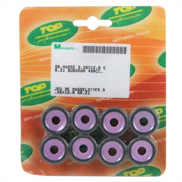 Rollenset (8) 26x12.8 21.0gr TP - Top Performances