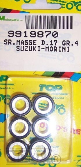 Rollenset (6) 17x12   4.0gr TP - Top Performances