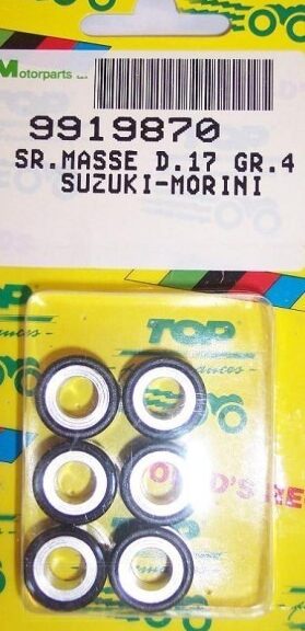 Rollenset (6) 17x12 4.0gr TP - Top Performances