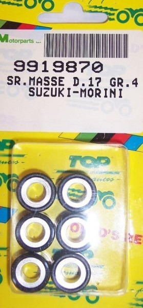 Rollenset (6) 17x12 4.0gr TP - Top Performances