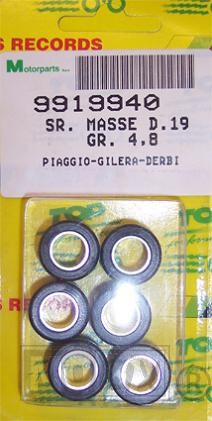 Rollenset (6) 19x15.5 4.8gr TP - Top Performances