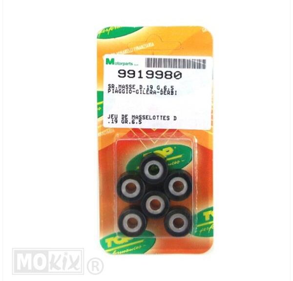 Rollenset (6) 19x15.5 8.0gr TP - Top Performances