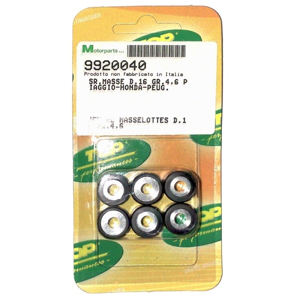 Rollenset (6) 16x13 4.6gr TP - Top Performances