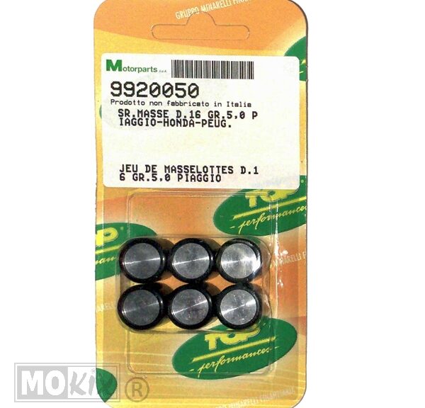 Rollenset (6) 16x13   5.0gr TP - Top Performances