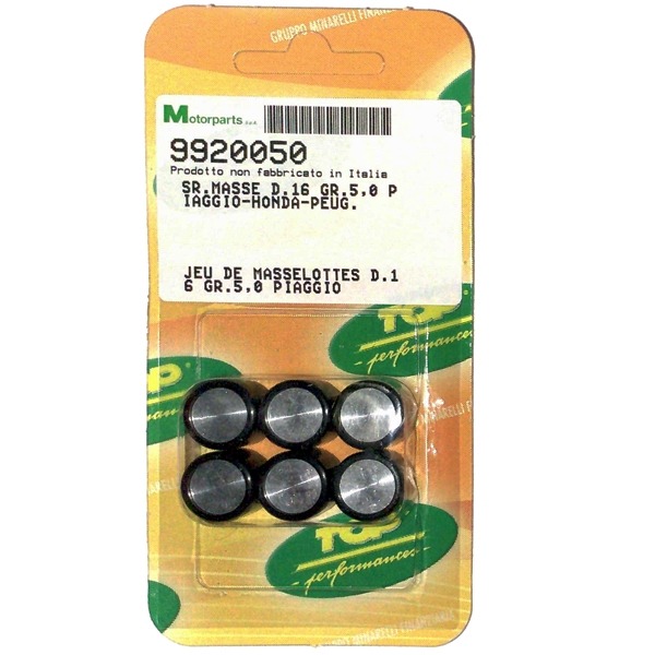 Rollenset (6) 16x13 5.0gr TP - Top Performances