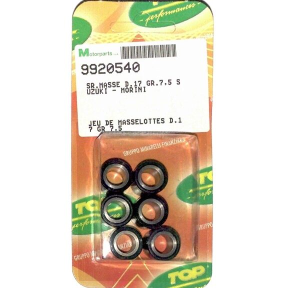 Rollenset (6) 17x12 7.5gr TP - Top Performances