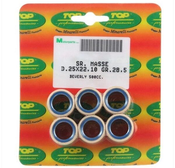Rollenset (6) 25x22.1 25.0gr TP - Top Performances