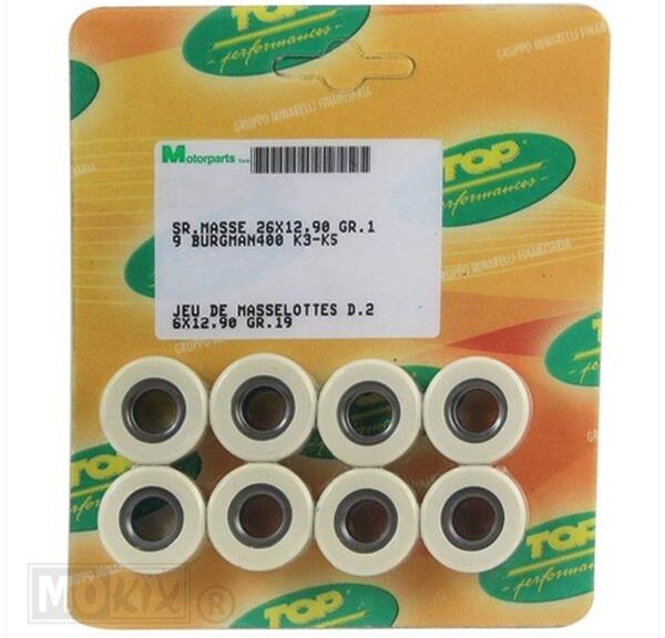 Rollenset (8) 26x12.9 19.0gr TP - Top Performances