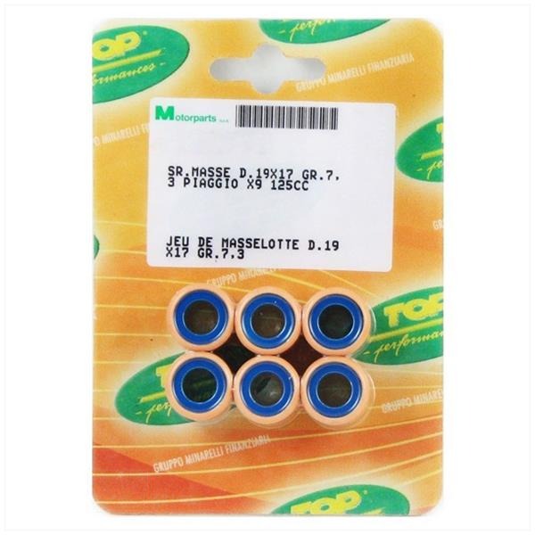 Rollenset (6) 19x17 7.3gr TP - Top Performances