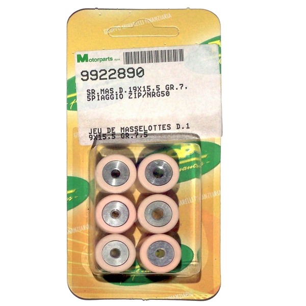 Rollenset (6) 19x15.5 7.5gr TP - Top Performances