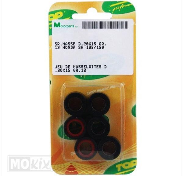 Rollenset (6) 20x15   9.0gr TP - Top Performances