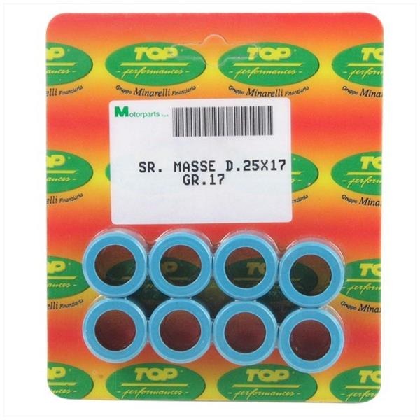 Rollenset (8) 25x17 17.0gr TP - Top Performances