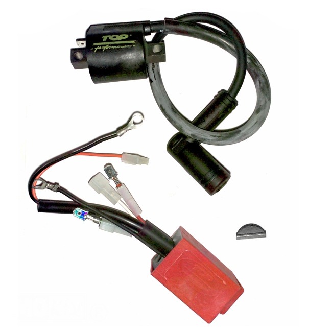 CDI Unit Piaggio + Bobine Variabel Rood TP - Top Performances