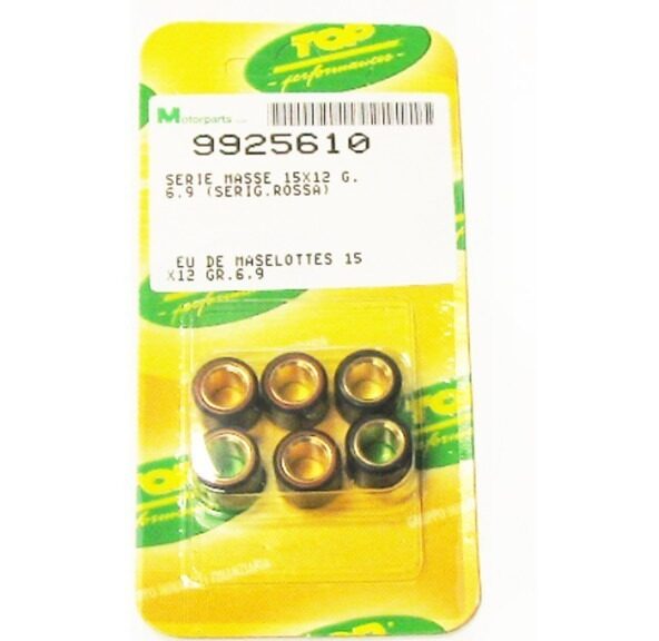 Rollenset (6) 15x12 6.9gr TP - Top Performances