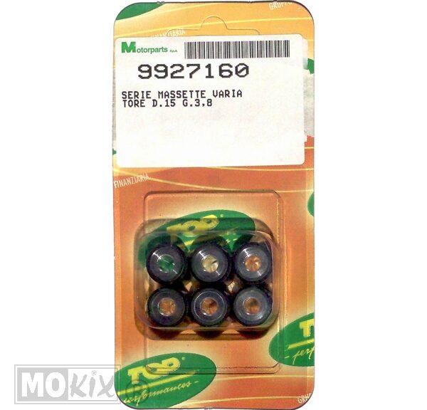 Rollenset (6) 15x12  3.8gr TP - Top Performances