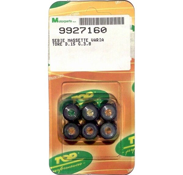 Rollenset (6) 15x12 3.8gr TP - Top Performances