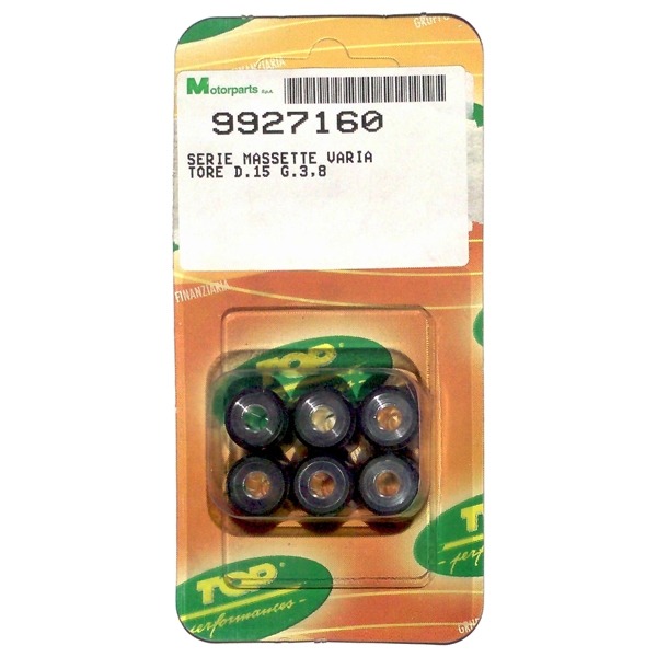 Rollenset (6) 15x12 3.8gr TP - Top Performances