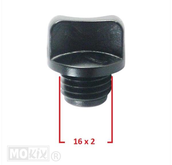 Olievulplug Minarelli AM6 (M16x2) PVC Zwart ORG