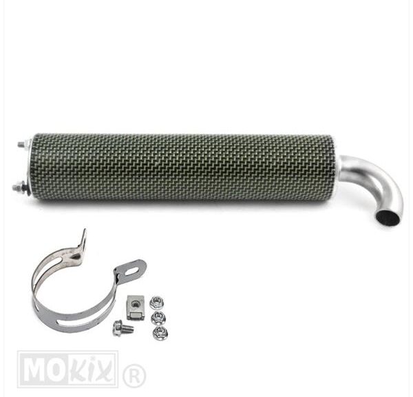 Einddemper Tecnigas None/RS-II Zwart/Carbon
