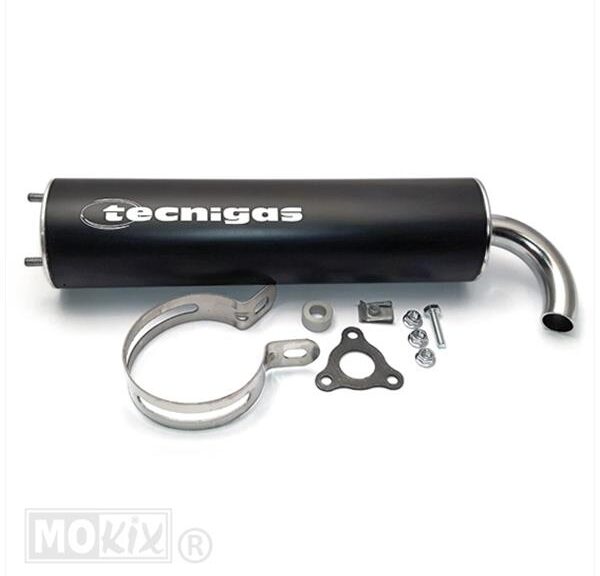 Einddemper Tecnigas RS125/ TG2-RSG Zwart ALU