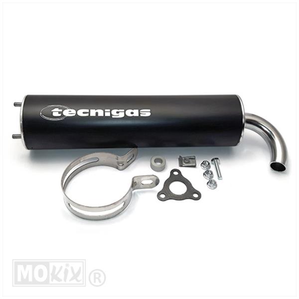 Einddemper Tecnigas RS125/ TG2-RSG Zwart ALU