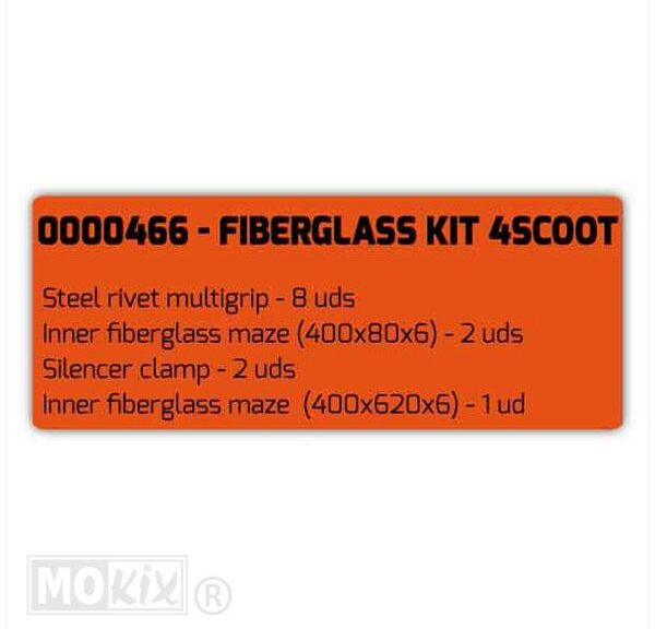 Demper-Vulling KIT 4SCOOT Fiber / Klemmen - Tecnigas