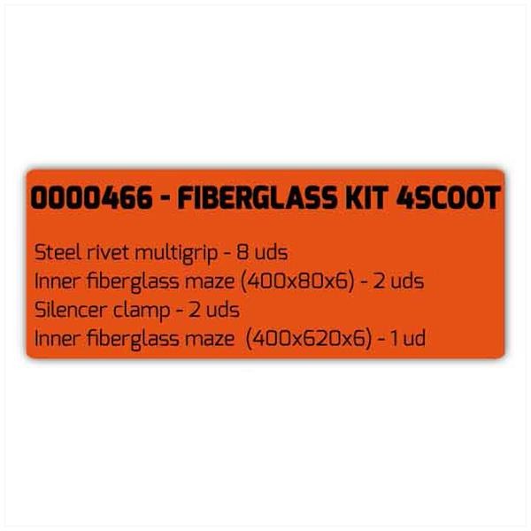 Demper-Vulling KIT 4SCOOT Fiber / Klemmen - Tecnigas