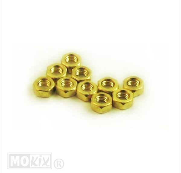 Messing Moer M6 STD 10stuks - Bollard