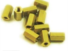 Messing Moer M6 Verbindingsmoer 10stuks - Bollard