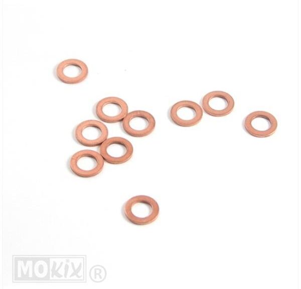 Rood-Koperen Ring  8x14mm  10stuks - Bollard
