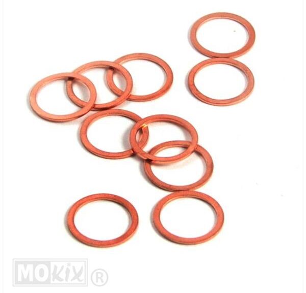 Rood-Koperen Ring 14x18mm 10stuks - Bollard