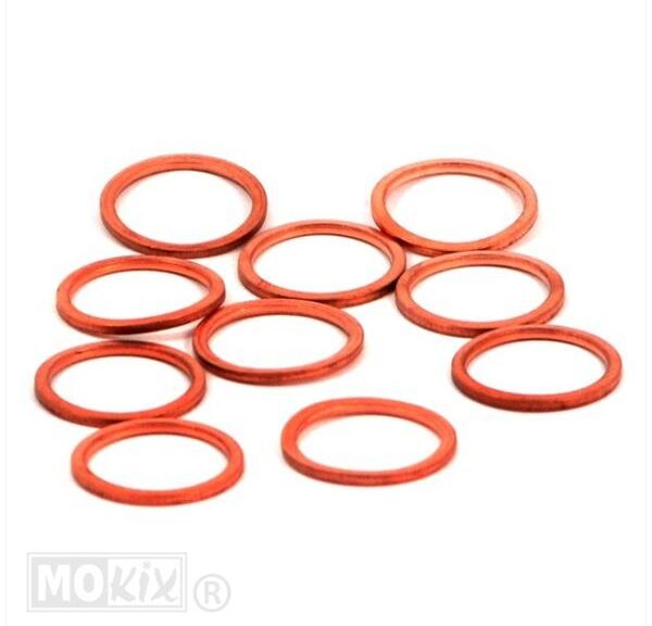 Rood-Koperen Ring 16x20mm 10stuks - Bollard