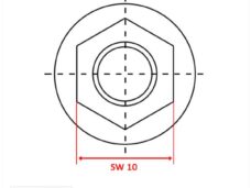 Moer M 6x1 Flensmoer 10stuks - Bollard