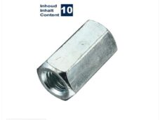 Moer M 6 Verbindingsmoer Elvz. 25mm 10stuks - Bollard