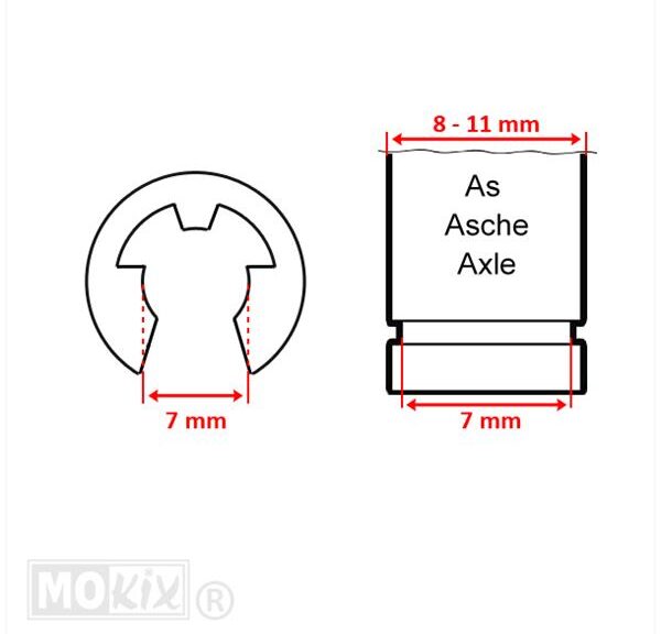 AS-Borgring  8-11mm AS (7 / 8-11mm) (10) - Bollard